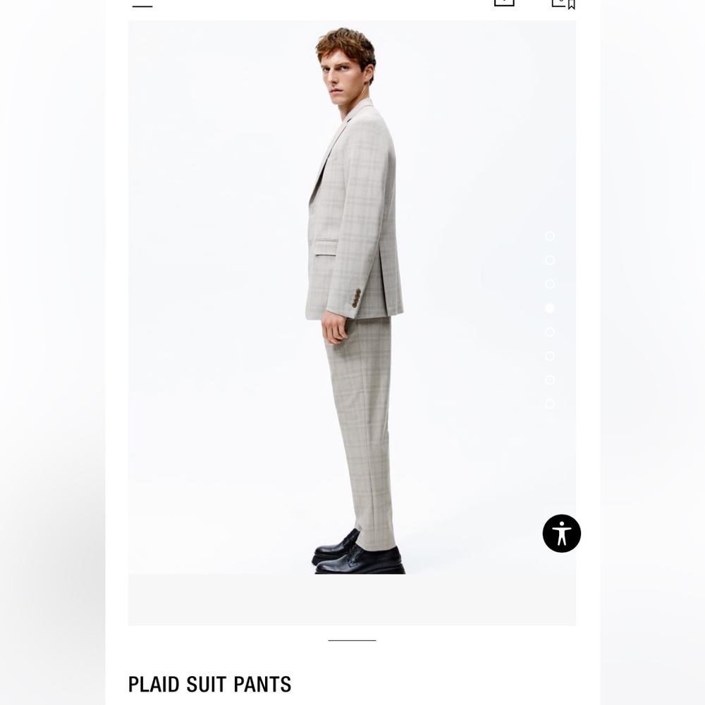 ZARA PLAID SUIT PANTS